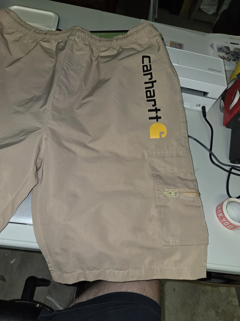 Carhartt Men’s Beige Cargo Shorts - Relaxed Fit